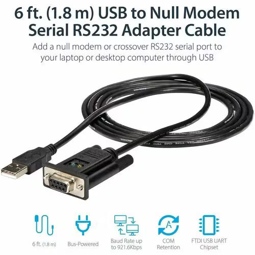 StarTech 6ft USB to Serial RS232 Adapter
