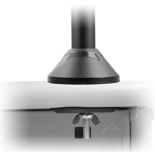 Triple monitor stand center column with clamp knob and mounting hardware