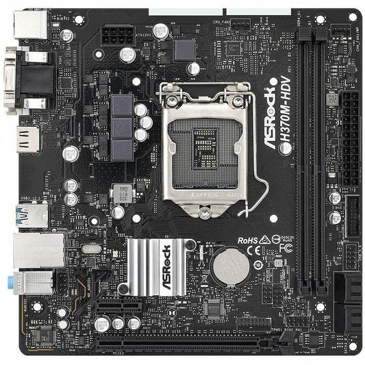 ASRock H370M-HDV Desktop Motherboard - Intel H370 Chipset