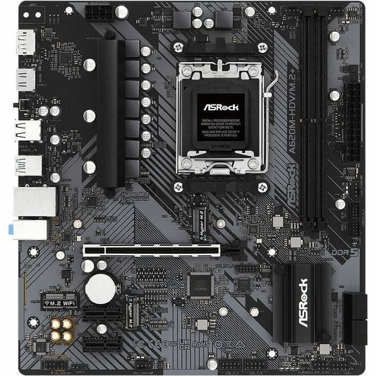 ASRock A620M-HDV/M.2+ Gaming Desktop Motherboard - AMD A620 Chipset - Socket AM5 - Micro ATX