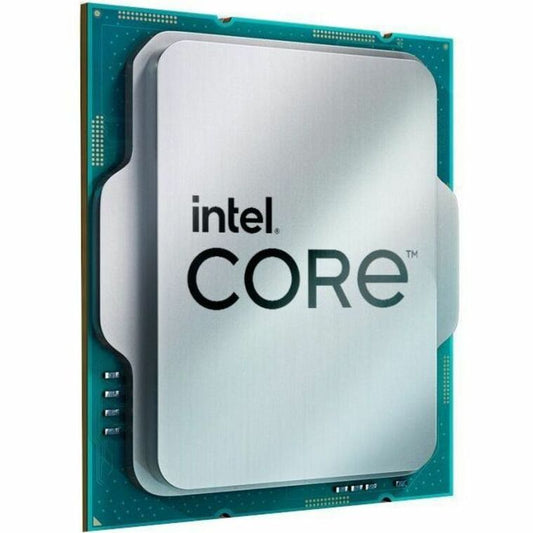 Desktop processor chip with Intel Core logo on silver metal cap