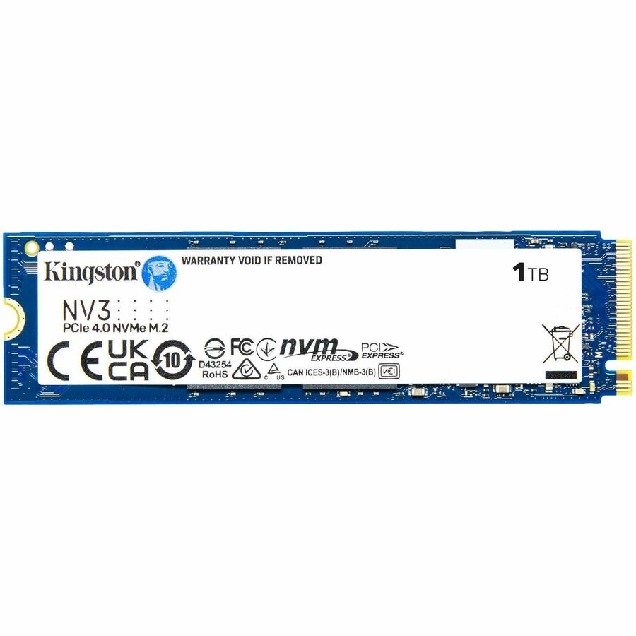 Kingston NV3 1 TB Solid State Drive - M.2 2280 Internal - PCI Express NVMe 4.0 x4