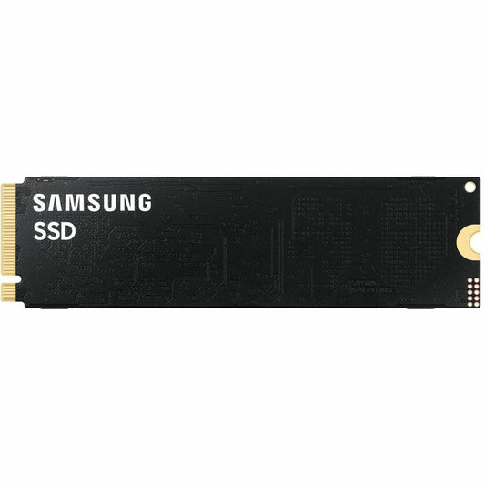 Samsung NVMe M.2 2280 SSD, black PCB with gold edge contacts
