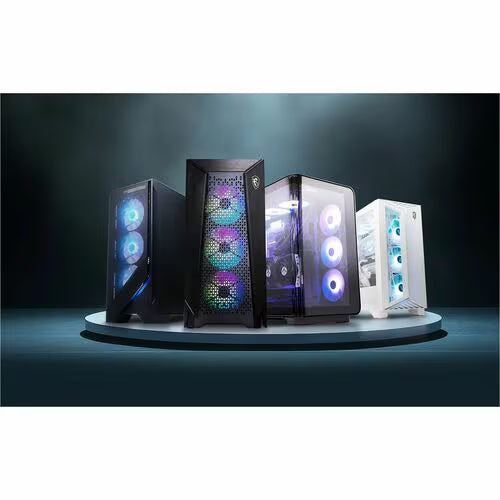 MSI Codex R2 AI desktop PCs display with RGB-lit fans