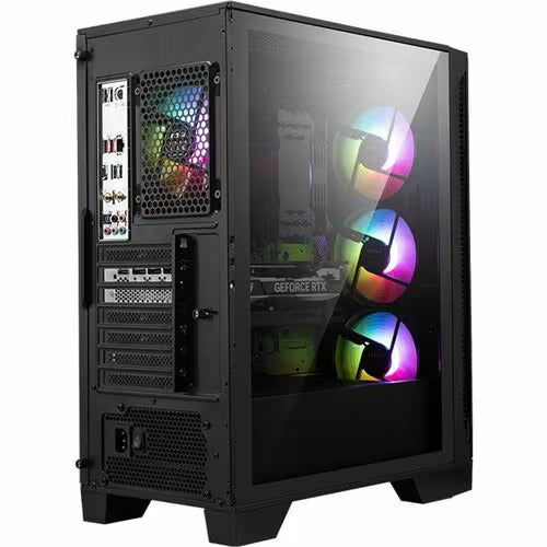MSI Codex R2 AI desktop PC open side with RGB-lit fans