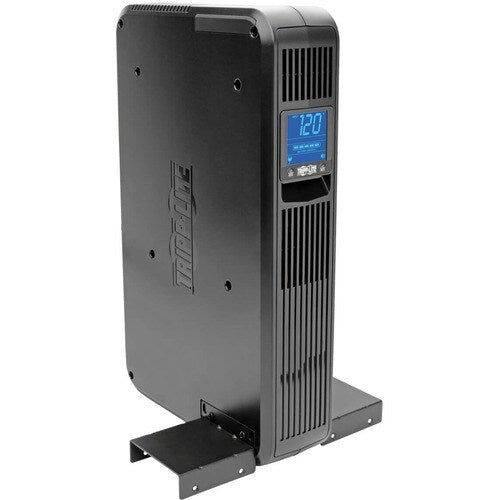 Tripp Lite UPS battery backup in tower form with blue Smart LCD display