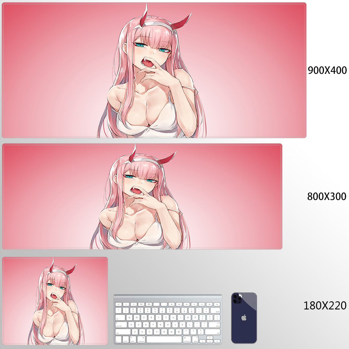 Waifu Devil Keyboard & Mouse Mat