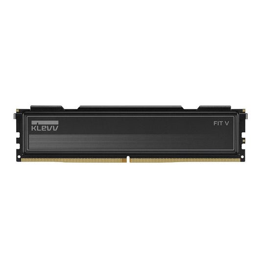 FIT V DDR5 desktop RAM module, black heatspreader with gold contacts