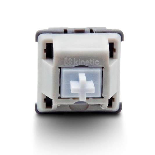 Linear keyboard switch, white housing with light-blue cross stem