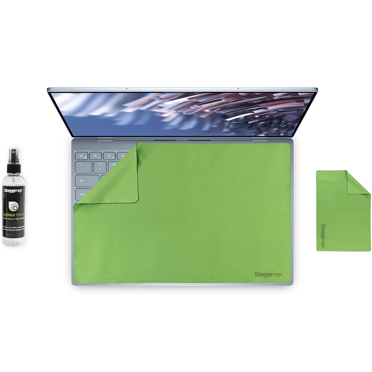 Dell XPS 13 keyboard cover kit with cleaning spray and microfiber cloth, sour apple