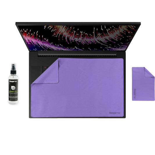 Laptop keyboard & screen protector kit, lavender cover and cleaning spray