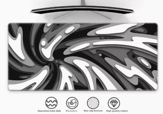 Cream Layered Vortex 3D Stereoscopic Mouse Pad