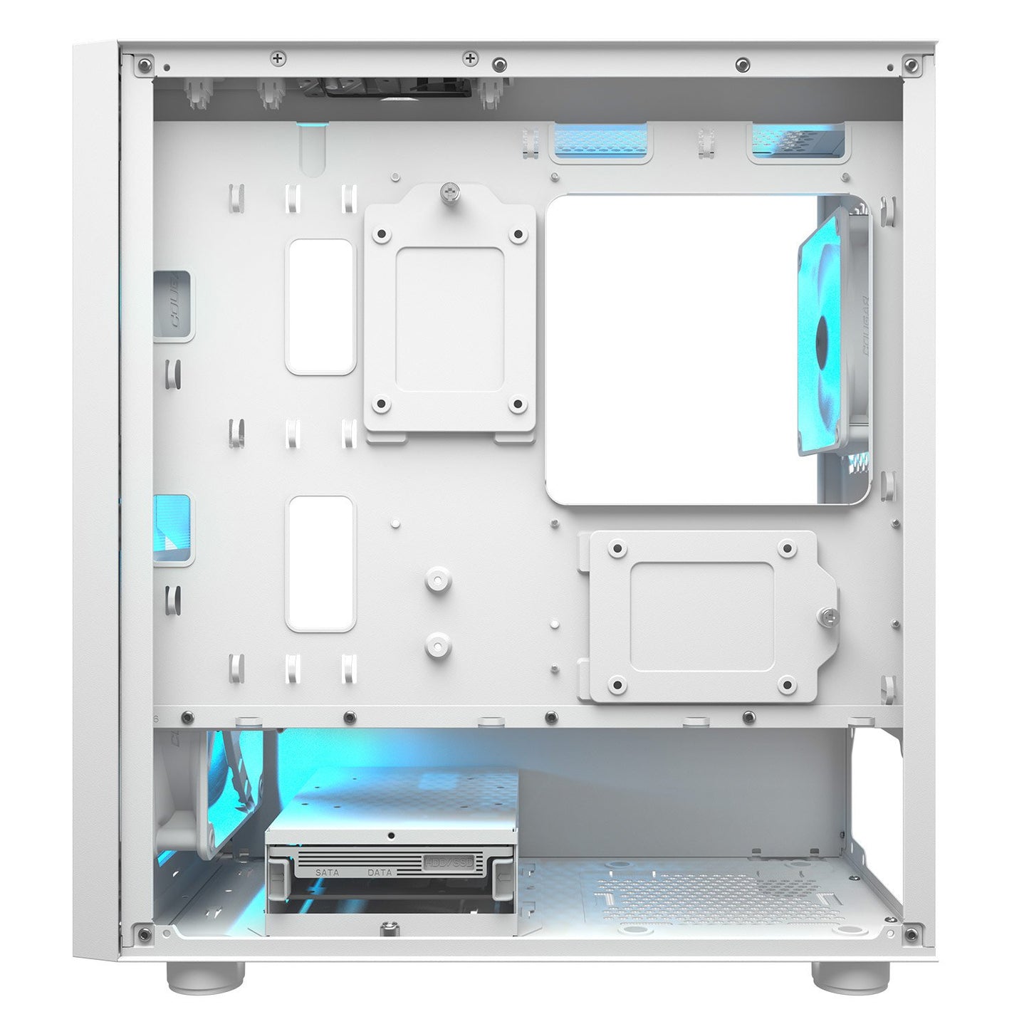 Cougar UNIFACE MINI RGB WHITE Mini Tower Mini ITX Case - ARGB Front & Rear fans