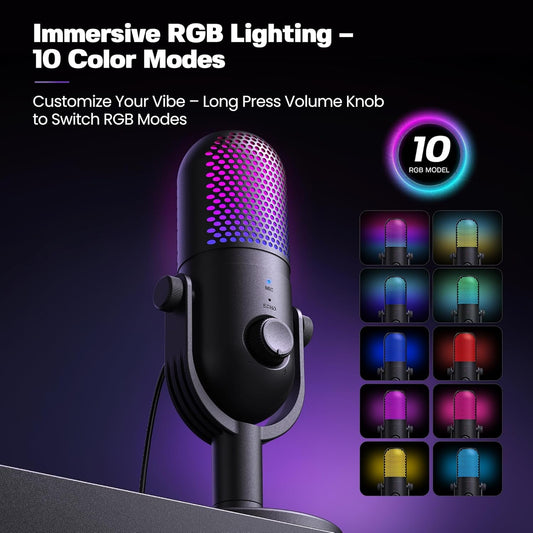 USB Condenser Microphone with RGB