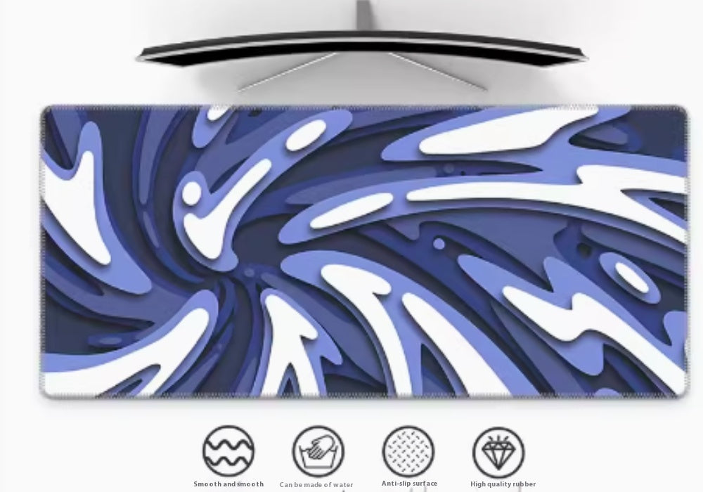 Cream Layered Vortex 3D Stereoscopic Mouse Pad