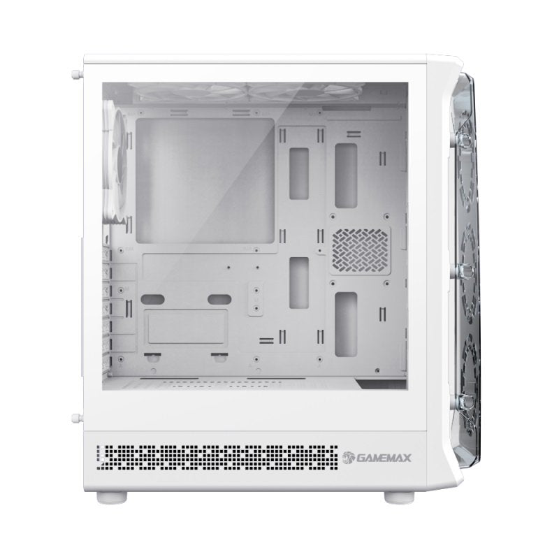 GameMax Starlight 2 AW ATX Mid Tower White PC Case - Tempered Glass