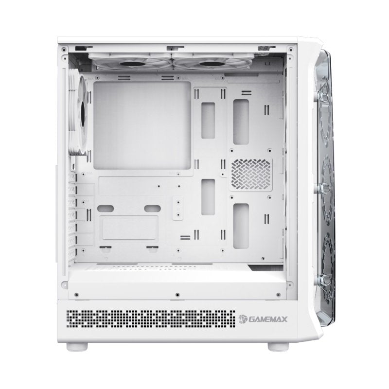 GameMax Starlight 2 AW ATX Mid Tower White PC Case - Tempered Glass