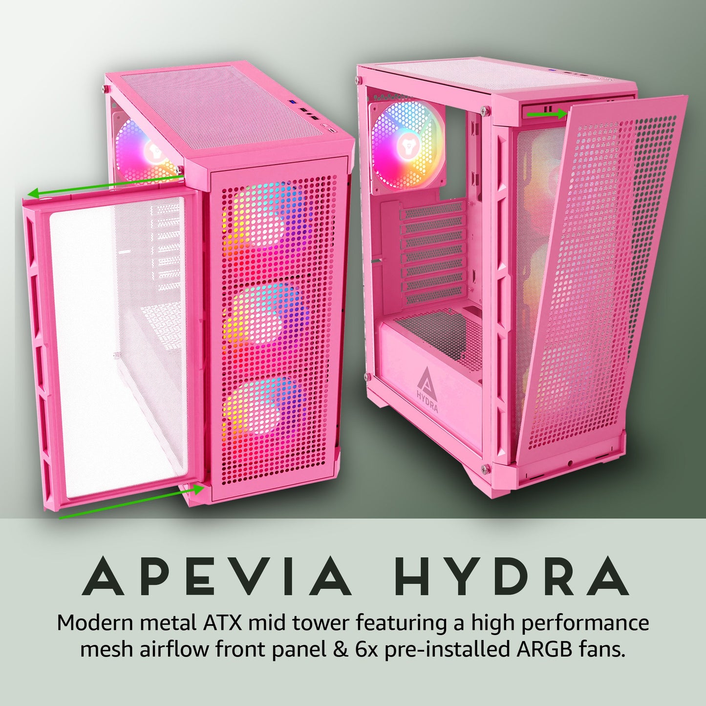 APEVIA Hydra HYDRA-PK Metal Mid Tower Chassis Case