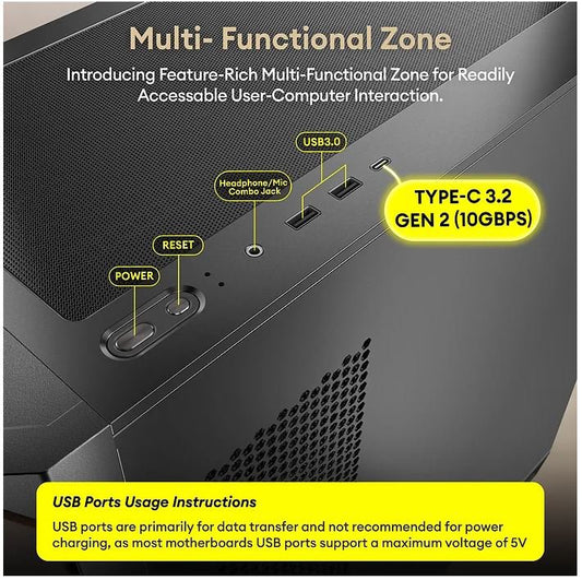 Okinos Mirage 6 ATX Mid Tower Walnut Wood Case - Tempered Glass Side Panel