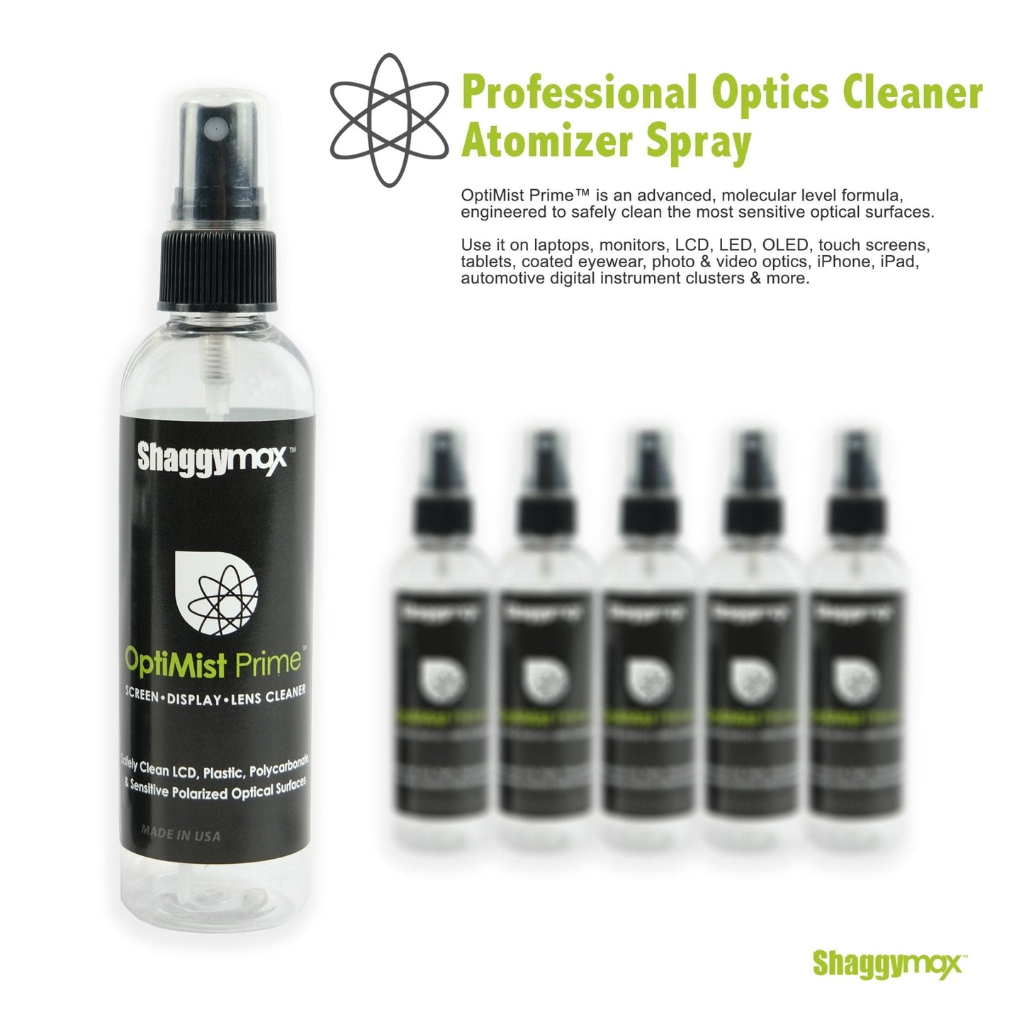 Professional optics cleaner spray bottle with five small bottles