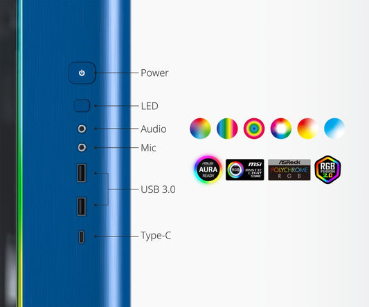 Montech King 95 PRO Case Kit (Prussian Blue Edition)