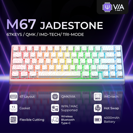 Stellar White RGB mechanical keyboard with visible keys, white case, and corner profile