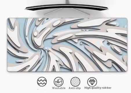 Cream Layered Vortex 3D Stereoscopic Mouse Pad