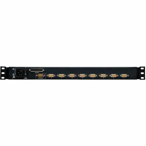 8-port rack KVM switch rear panel with video and USB port connectors