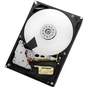 3.5-inch enterprise hard drive with exposed silver platter and actuator inside