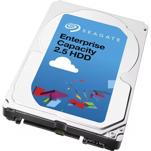 Seagate 2.5-inch Enterprise Capacity HDD, silver metal case with blue label