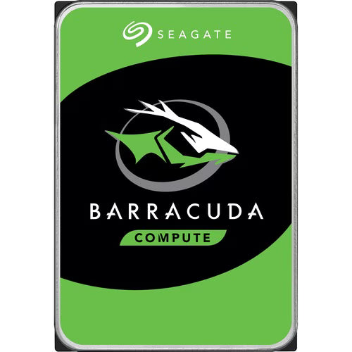 3.5-inch desktop SATA hard drive label showing Barracuda Compute graphic and logo