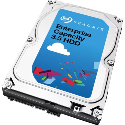 Seagate Enterprise 3.5-inch 12TB HDD with blue label and silver metallic casing