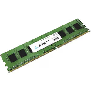 Green DDR4 UDIMM RAM stick with Axiom label on PCB