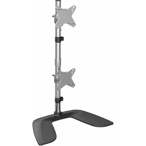 StarTech Vertical Free Standing Height Adjustable Stacked Dual Monitor Stand