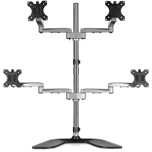 StarTech Quad Monitor Stand, Desktop VESA 4 Monitor Arm up to 32"