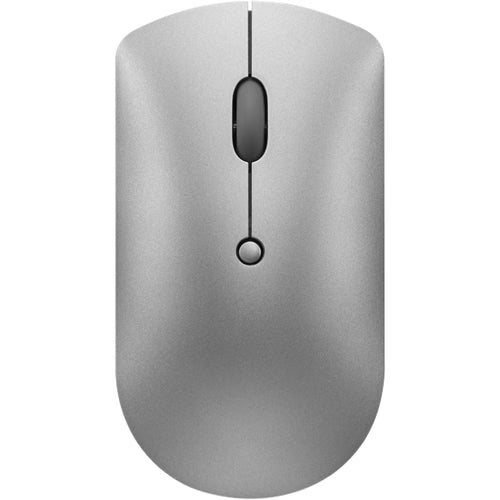 Lenovo Bluetooth silent mouse, silver-gray with two buttons and scroll wheel