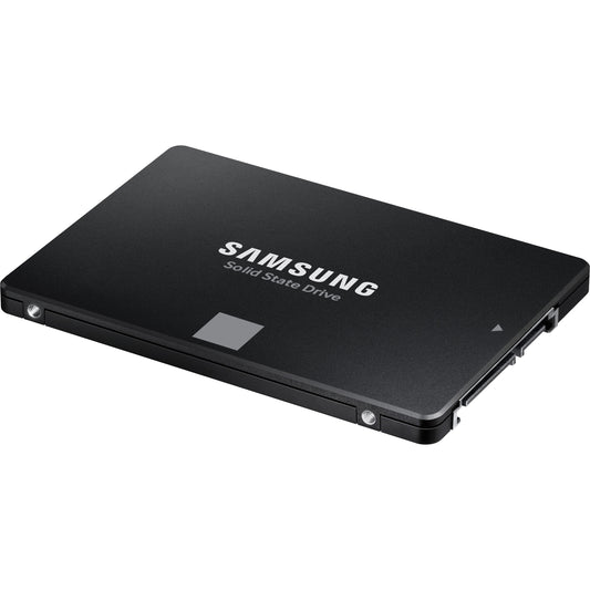 Black Samsung Solid State Drive 2.5-inch SATA SSD with connector edge visible