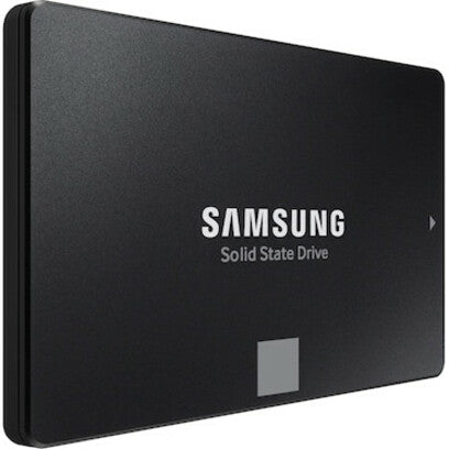 Black Samsung SSD front panel with Solid State Drive logo and small label