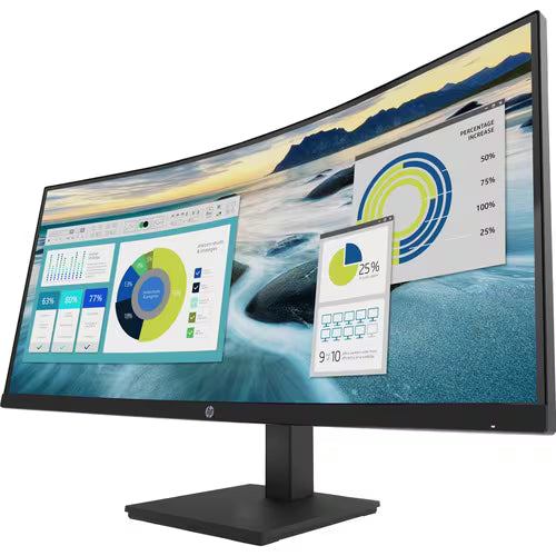 HP P34HC G4 34" WQHD Curved LCD Monitor 3440x1440