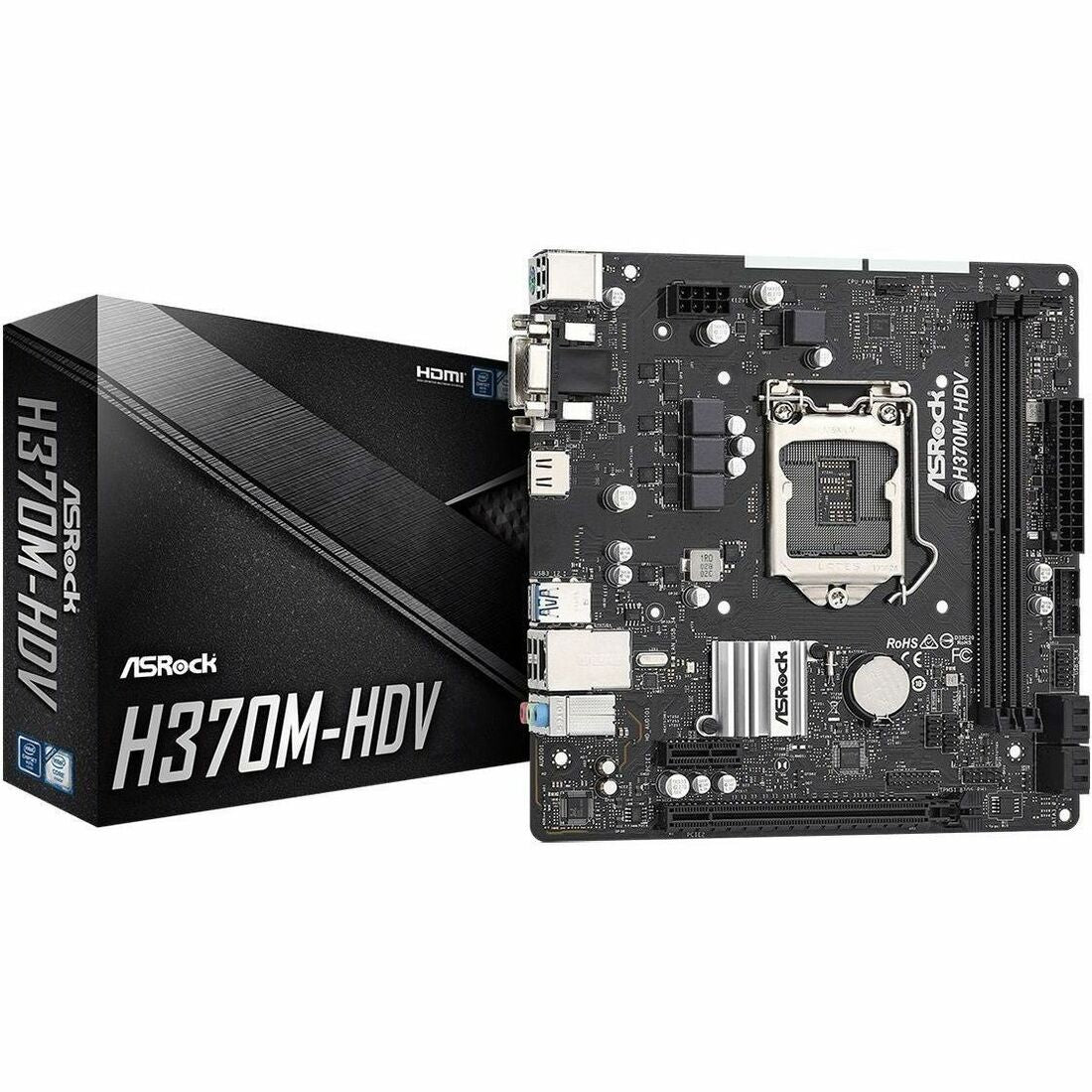 ASRock H370M-HDV Desktop Motherboard - Intel H370 Chipset