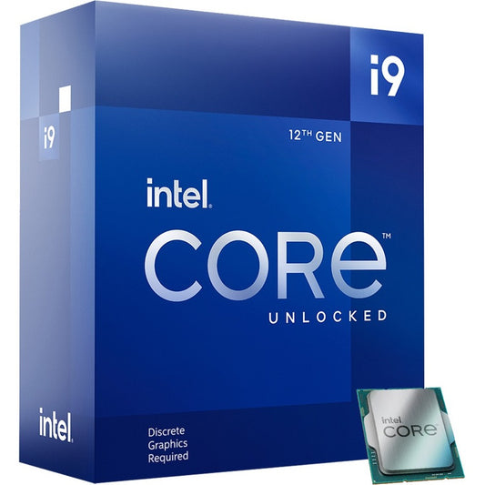 Intel Core i9 desktop processor retail box, blue with i9 and Core Unlocked branding