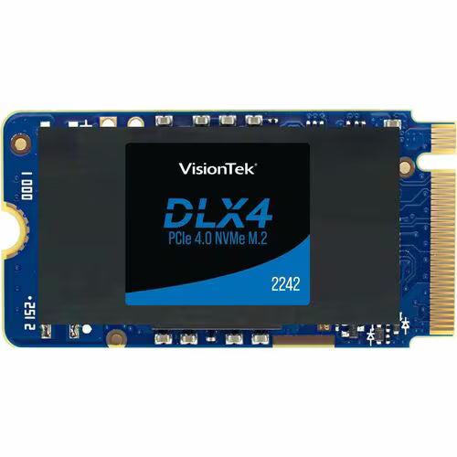 VisionTek DLX4 PCIe 4.0 NVMe M.2 2242 internal SSD card, blue PCB