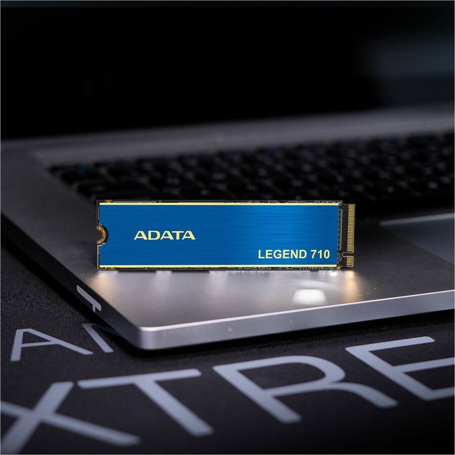 ADATA LEGEND 710 M.2 2280 NVMe SSD module with blue label and gold connectors