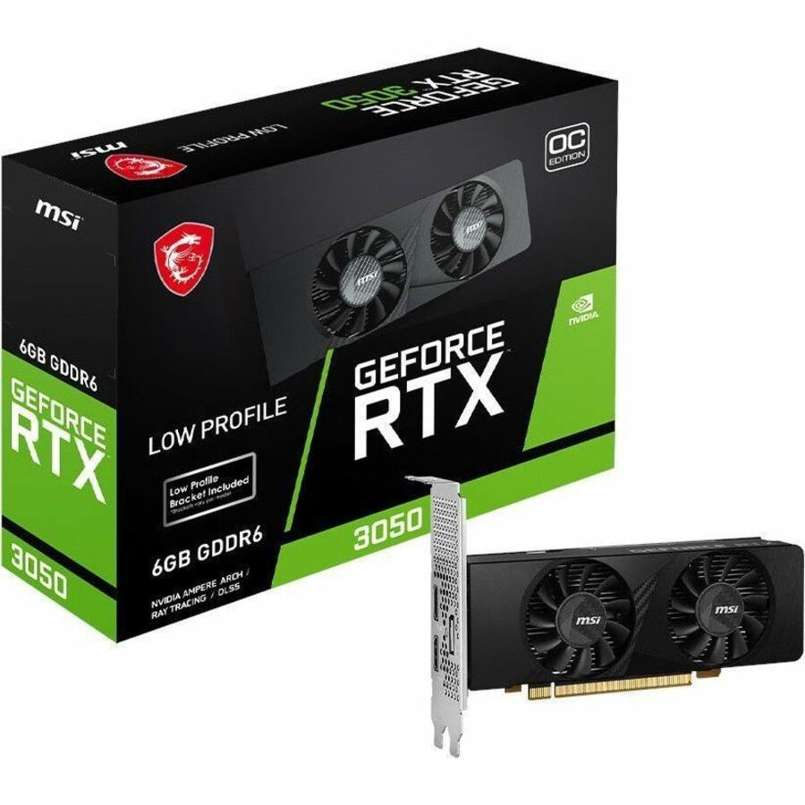 MSI GeForce RTX 3050 LP 6G OC Low-Profile Graphics Card