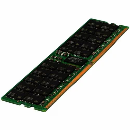 HPE DDR5 RDIMM memory module with green PCB and gold edge connector