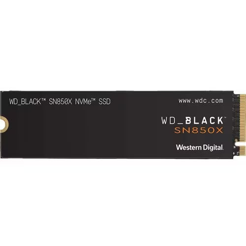 WD_BLACK SN850X black M.2 2280 NVMe SSD module with gold edge connector
