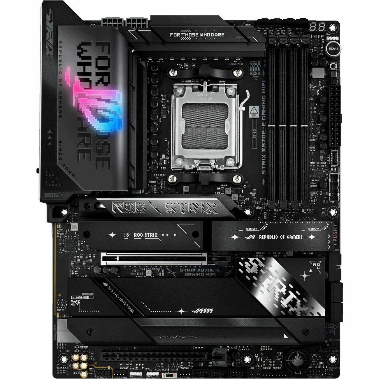 Asus ROG Strix X870E-E GAMING WIFI Gaming Desktop Motherboard- AMD X870E Chipset - Socket AM5 - ATX
