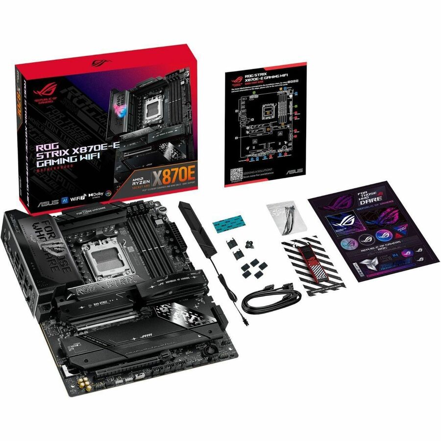 Asus ROG Strix X870E-E GAMING WIFI Gaming Desktop Motherboard- AMD X870E Chipset - Socket AM5 - ATX