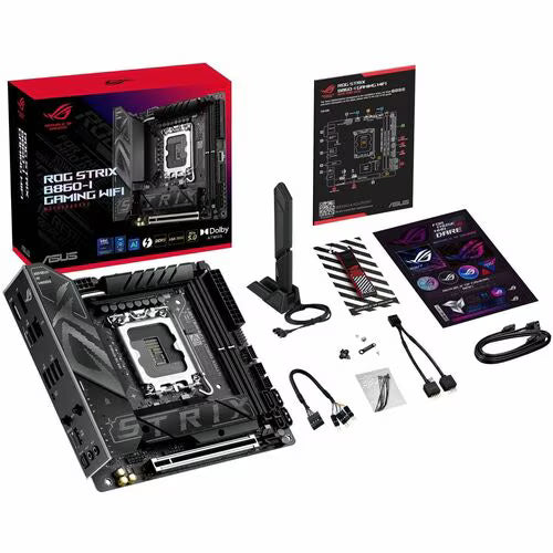 ASUS ROG Strix B860-I Gaming WIFI Mini-ITX Motherboard — Intel B860 | LGA-1851 | DDR5 | Wi-Fi 7