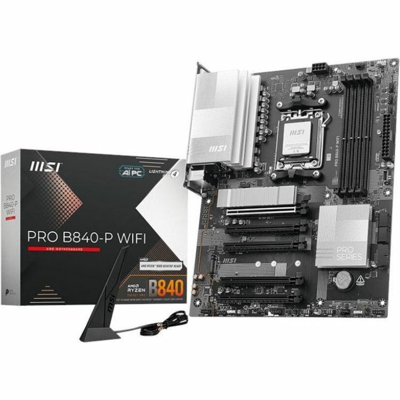 MSI Pro B840-P WIFI ATX Motherboard — AMD B840 | Socket AM5 | DDR5 | Wi-Fi 7